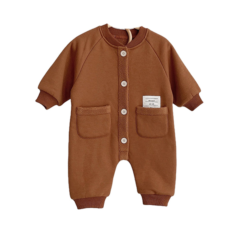 Baby Unisex Solid Color Jumpsuits Wholesale 221209317