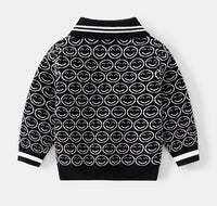 Load image into Gallery viewer, Baby Kid Boys Striped Cartoon Expression Print Sweaters Wholesale 221209330
