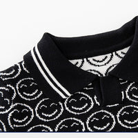 Load image into Gallery viewer, Baby Kid Boys Striped Cartoon Expression Print Sweaters Wholesale 221209330
