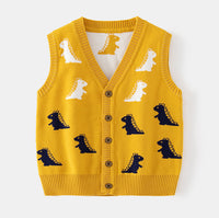 Load image into Gallery viewer, Baby Kid Unisex Dinosaur Crochet Vests Waistcoats Wholesale 221209347
