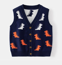 Load image into Gallery viewer, Baby Kid Unisex Dinosaur Crochet Vests Waistcoats Wholesale 221209347
