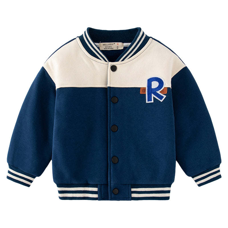 Baby Kid Boys Striped Letters Color-blocking Jackets Outwears Wholesale 221209351