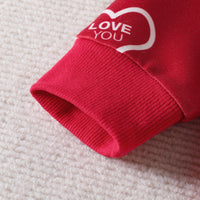 Load image into Gallery viewer, 2 Pieces Set Baby Kid Unisex Valentine&#39;s Day Letters Love heart Hoodies Swearshirts And Pants Wholesale 221209567

