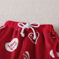 Load image into Gallery viewer, 2 Pieces Set Baby Kid Unisex Valentine&#39;s Day Letters Love heart Hoodies Swearshirts And Pants Wholesale 221209567
