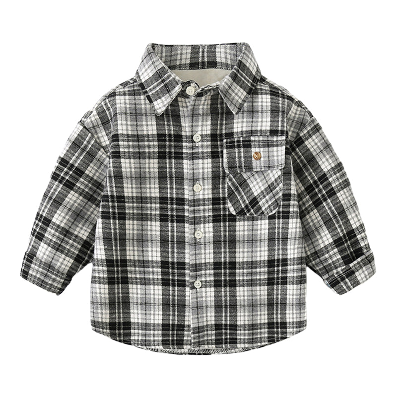 Baby Kid Boys Checked Shirts Wholesale 22120957