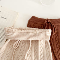 Load image into Gallery viewer, 2 Pieces Set Baby Kid Girls Solid Color Sweaters Knitwear And Pants Wholesale 221209633
