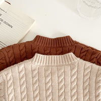 Load image into Gallery viewer, 2 Pieces Set Baby Kid Girls Solid Color Sweaters Knitwear And Pants Wholesale 221209633
