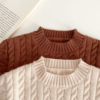 Load image into Gallery viewer, 2 Pieces Set Baby Kid Girls Solid Color Sweaters Knitwear And Pants Wholesale 221209633
