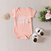 Load image into Gallery viewer, 2 Pieces Set Baby Girls Letters Print Rompers And Plant Shorts Wholesale 221209648
