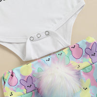 Load image into Gallery viewer, 2 Pieces Set Baby Girls Letters Print Rompers And Cartoon Shorts Wholesale 221209649
