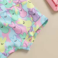 Load image into Gallery viewer, 2 Pieces Set Baby Girls Letters Print Rompers And Cartoon Shorts Wholesale 221209649
