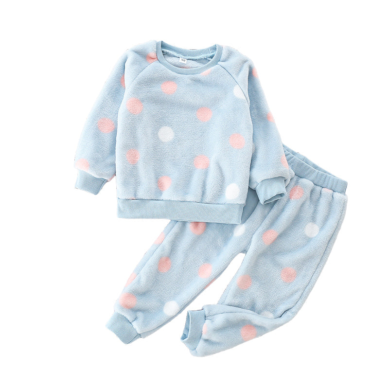 2 Pieces Set Baby Kid Girls Polka dots Tops And Pants Wholesale 221209665