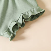 Load image into Gallery viewer, 2 Pieces Set Baby Girls Letters Plant Rompers And Solid Color Shorts Wholesale 221209668
