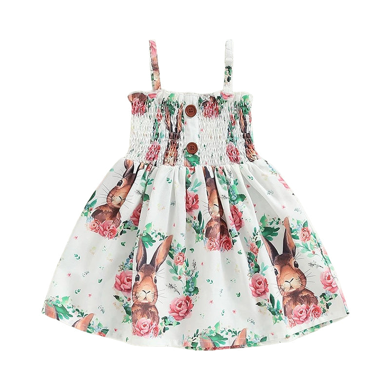 Baby Kid Girls Flower Cartoon Print Dresses Wholesale 221209688