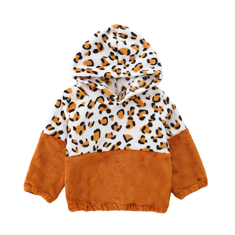 Baby Kid Unisex Color-blocking Leopard print Hoodies Swearshirts Wholesale 221209694