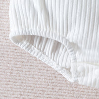 Load image into Gallery viewer, 2 Pieces Set Baby Girls Solid Color Print Rompers And Flower Pants Wholesale 221209708
