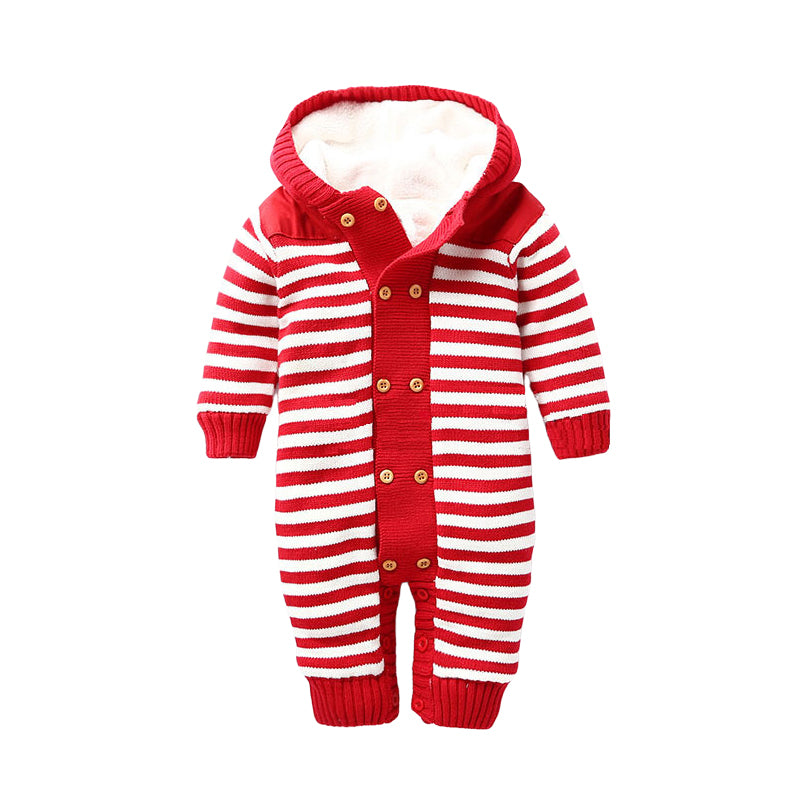 Baby Unisex Striped Crochet Jumpsuits Wholesale 22121401