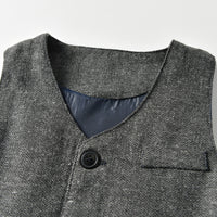 Load image into Gallery viewer, 3 Pieces Set Kid Boys Birthday Solid Color Bow Shirts And Vests Waistcoats And Pants Wholesale 221214101
