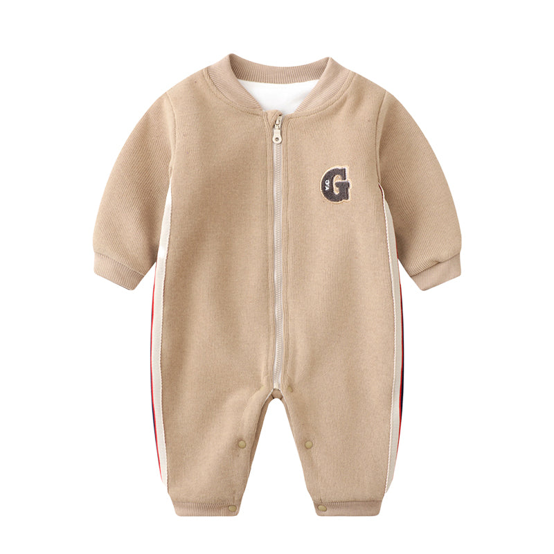 Baby Unisex Striped Letters Jumpsuits Wholesale 221214108