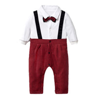 Load image into Gallery viewer, 3 Pieces Set Baby Boys Bow Jumpsuits And Solid Color Vests Waistcoats And Hats Wholesale 221214109

