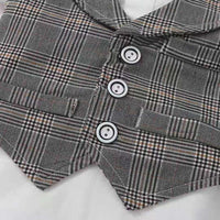 Load image into Gallery viewer, 3 Pieces Set Baby Boys Birthday Color-blocking Checked Bow Rompers And Shorts And Hats Wholesale 221214115
