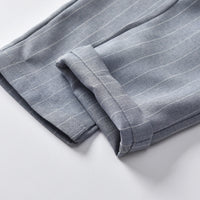 Load image into Gallery viewer, 3 Pieces Set Baby Kid Boys Birthday Solid Color Bow Shirts And Striped Vests Waistcoats And Pants Wholesale 221214121
