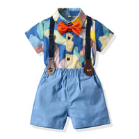 Load image into Gallery viewer, 2 Pieces Set Baby Boys Print Rompers And Solid Color Rompers Wholesale 221214125
