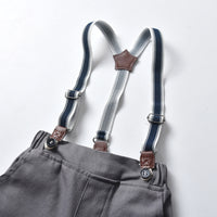 Load image into Gallery viewer, 2 Pieces Set Baby Kid Boys Birthday Solid Color Bow Shirts And Rompers Wholesale 221214141
