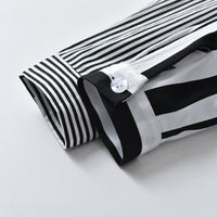 Load image into Gallery viewer, 2 Pieces Set Baby Kid Boys Birthday Striped Bow Shirts And Solid Color Jumpsuits Wholesale 221214142
