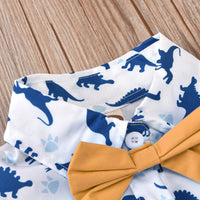 Load image into Gallery viewer, 2 Pieces Set Baby Boys Dinosaur Bow Rompers And Solid Color Jumpsuits Wholesale 221214147
