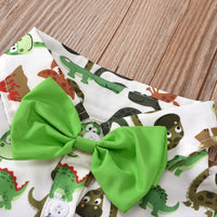 Load image into Gallery viewer, 2 Pieces Set Baby Boys Dinosaur Bow Rompers And Solid Color Jumpsuits Wholesale 221214149

