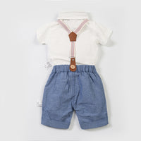 Load image into Gallery viewer, 2 Pieces Set Baby Boys Bow Rompers And Solid Color Rompers Wholesale 22121415
