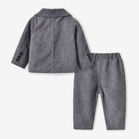 Load image into Gallery viewer, 3 Pieces Set Baby Kid Boys Birthday Bow Shirts Solid Color Blazers And Pants Wholesale 221214157
