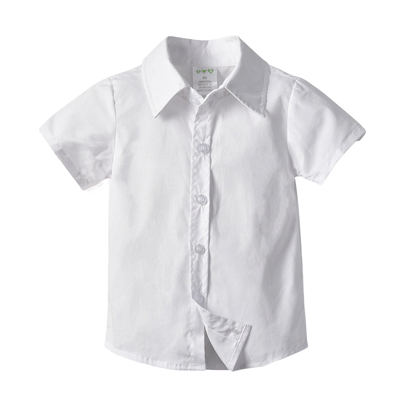 Baby Kid Boys Solid Color Shirts Wholesale 221214159