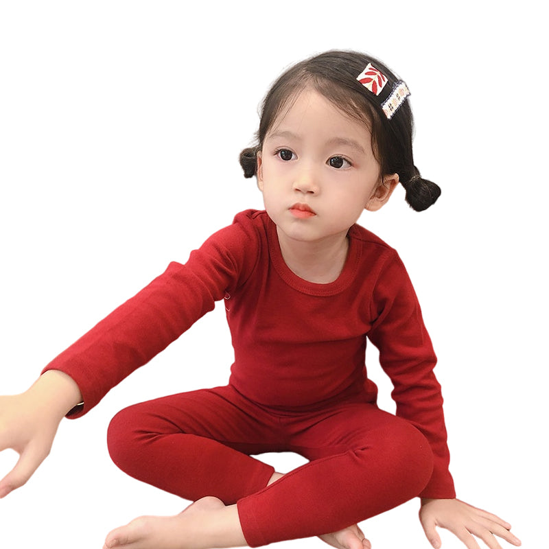 2 Pieces Set Baby Kid Unisex Solid Color Tops And Pants Wholesale 221214166