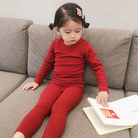 Load image into Gallery viewer, 2 Pieces Set Baby Kid Unisex Solid Color Tops And Pants Wholesale 221214166
