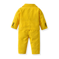 Load image into Gallery viewer, 3 Pieces Set Baby Kid Boys Bow Shirts And Solid Color Jackets Outwears And Pants Wholesale 221214169
