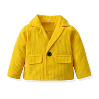 Load image into Gallery viewer, 3 Pieces Set Baby Kid Boys Bow Shirts And Solid Color Jackets Outwears And Pants Wholesale 221214169
