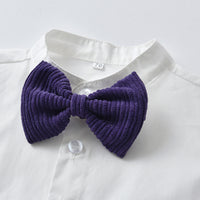 Load image into Gallery viewer, 3 Pieces Set Baby Kid Boys Bow Shirts And Solid Color Jackets Outwears And Pants Wholesale 221214169
