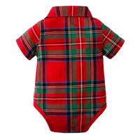 Load image into Gallery viewer, 2 Pieces Set Baby Boys Checked Bow Rompers And Solid Color Rompers Wholesale 22121417
