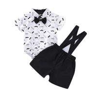 Load image into Gallery viewer, 2 Pieces Set Baby Boys Bow Print Rompers Wholesale 221214182
