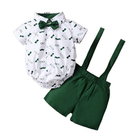 Load image into Gallery viewer, 2 Pieces Set Baby Boys Bow Print Rompers Wholesale 221214182
