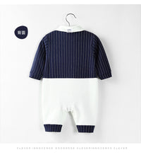 Load image into Gallery viewer, Baby Boys Striped Color-blocking Bow Birthday Jumpsuits Wholesale 221214183
