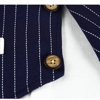 Load image into Gallery viewer, Baby Boys Striped Color-blocking Bow Birthday Jumpsuits Wholesale 221214183
