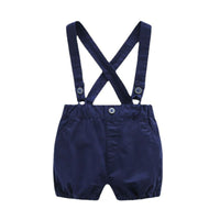 Load image into Gallery viewer, 2 Pieces Set Baby Boys Bow Rompers And Solid Color Shorts Wholesale 221214189
