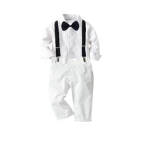 Load image into Gallery viewer, 2 Pieces Set Baby Kid Boys Bow Shirts And Solid Color Pants Wholesale 221214194
