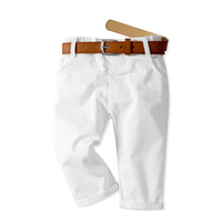 Load image into Gallery viewer, 2 Pieces Set Baby Kid Boys Bow Shirts And Solid Color Pants Wholesale 221214194
