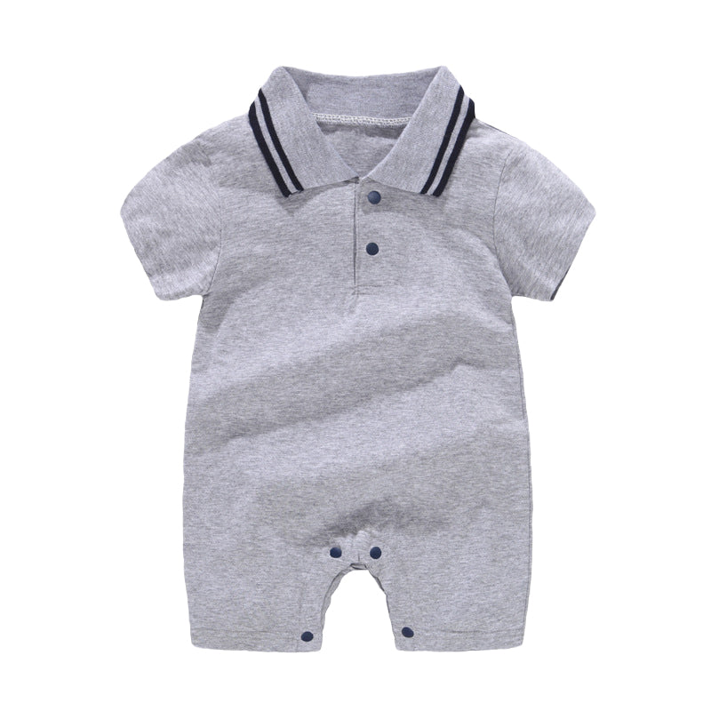 Baby Unisex Solid Color Striped Rompers Wholesale 22121420