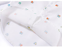 Load image into Gallery viewer, 2 Pieces Set Baby Kid Boys Birthday Party Car Bow Print Shirts And Solid Color Suits Wholesale 221214211
