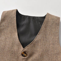 Load image into Gallery viewer, 3 Pieces Set Baby Boys Birthday Party Bow Rompers Solid Color Vests Waistcoats And Hats Wholesale 221214225
